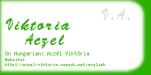 viktoria aczel business card